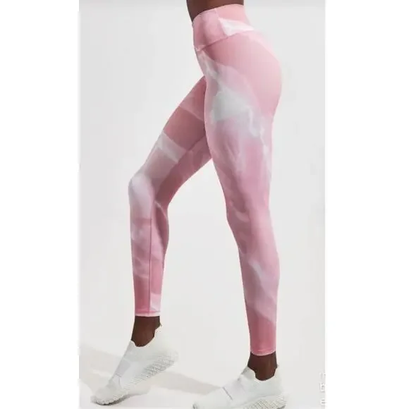 New ~ BUFFBUNNY ~ Rose Rebel Leggings Size XL High waist/ No front seam SALE - Picture 2 of 10